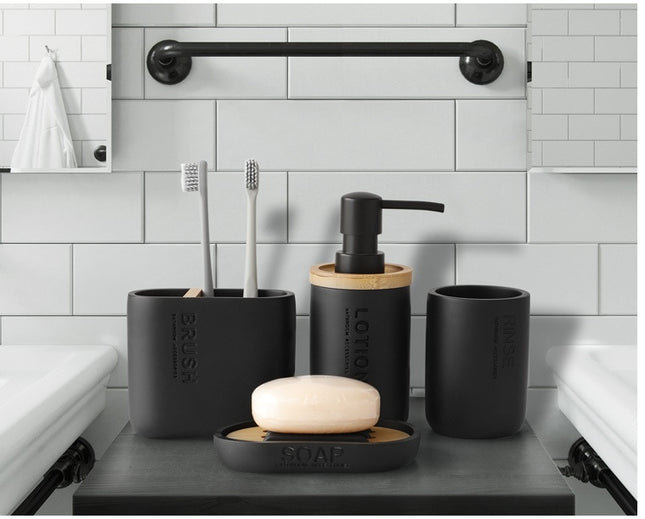 4-Piece Resin Bathroom Set