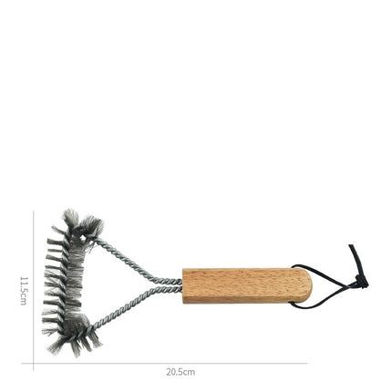 Oak Handle BBQ Wire Cleaning Brush
