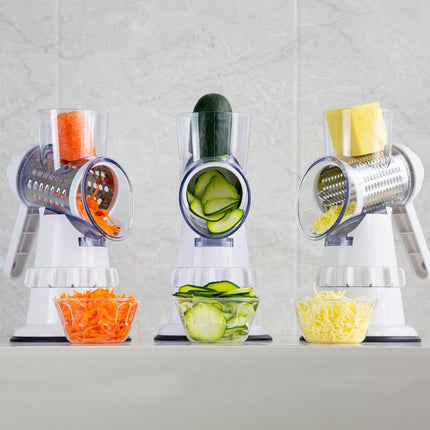 Cortador de verduras 3 en 1, accesorios de cocina manuales, rallador