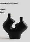 Shuangfeng Vase Frosted Black
