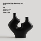 Shuangfeng Vase Frosted Black