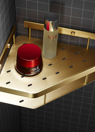 Brass Bathroom Wall Shelf