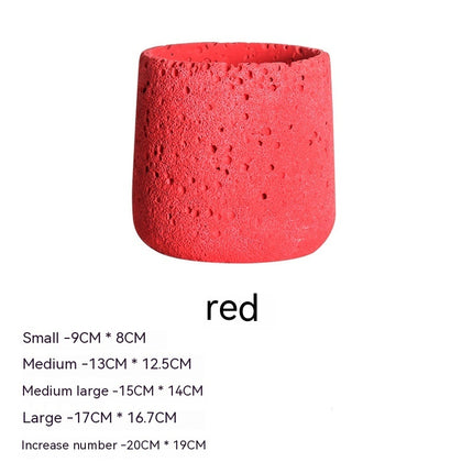 Nordic Cement Flowerpot Creative Volcanic Rock Breathable Greenery Potted Pot