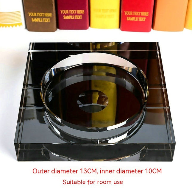 Office Home Fashion Crystal Glass Ashtray
