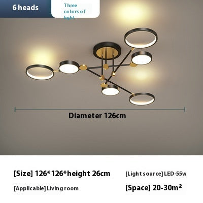 Lámparas de araña con iluminación LED para sala de estar y dormitorio