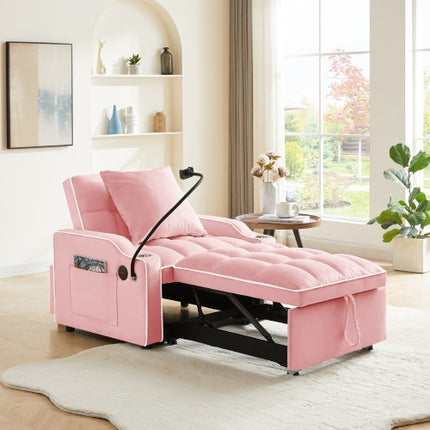 3-in-1 Sofa Bed, Convertible Sleeper Chair Sofa Bed Adjustable