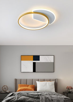 Lámpara de techo minimalista nórdica para dormitorio, moderna y hogareña.