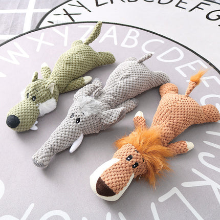 Plush Cartoon Puppy Dog Toy Pet Dog Chew Squeak Toys