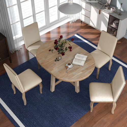 Farmhouse Wooden Dining Table Set