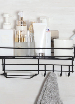 No-Drill Bathroom Storage Shelf