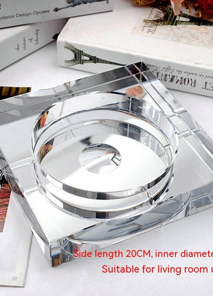 Office Home Fashion Crystal Glass Ashtray