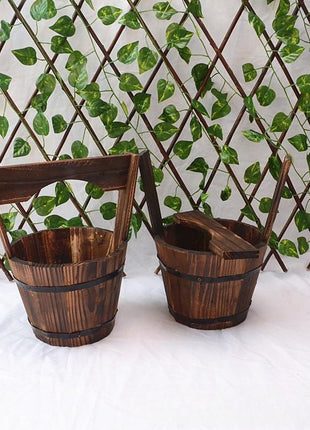 Carbonized Wooden Succulent Planter