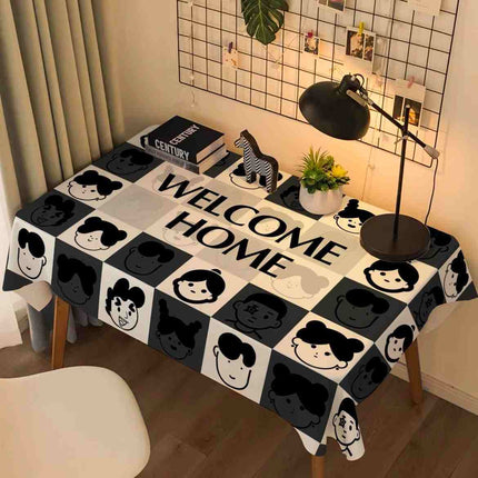 Mantel rectangular para mesa de estudio de dormitorio con dibujos animados