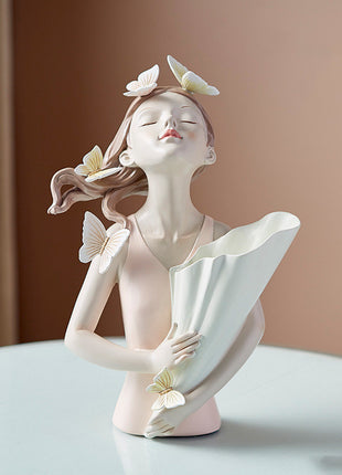 Abstract Girl Resin Sculpture