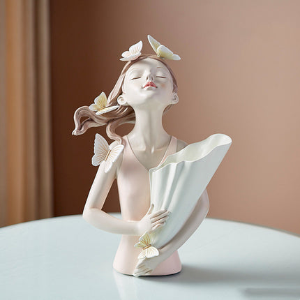Abstract Girl Resin Sculpture