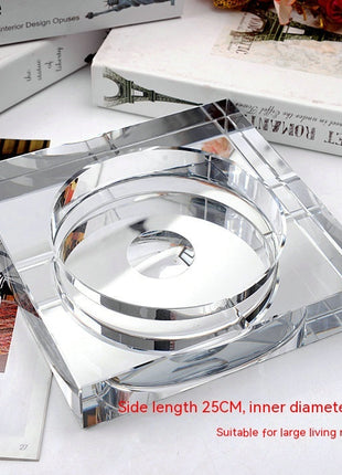 Office Home Fashion Crystal Glass Ashtray
