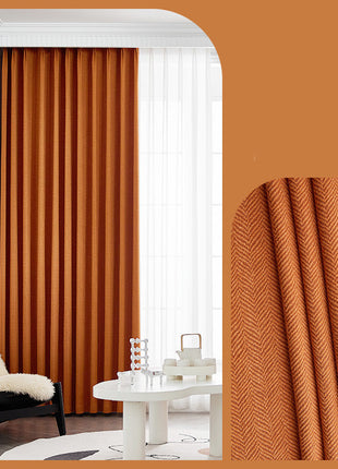 Cortinas opacas de chenilla con estampado de espiga para el hogar