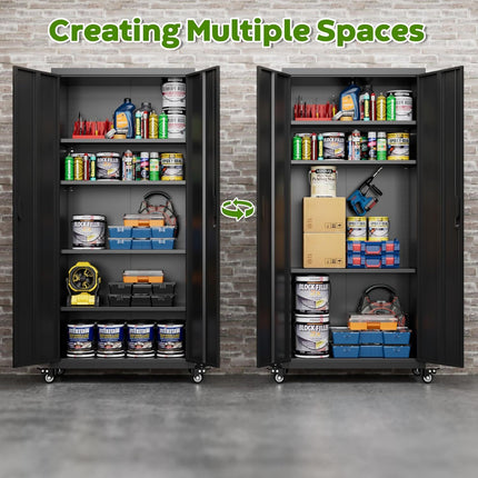 Garage Storage Cabinet With Optional Wheels