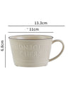 Beige breakfast cup