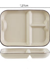 Beige compartment plate