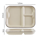 Plato compartimentado beige
