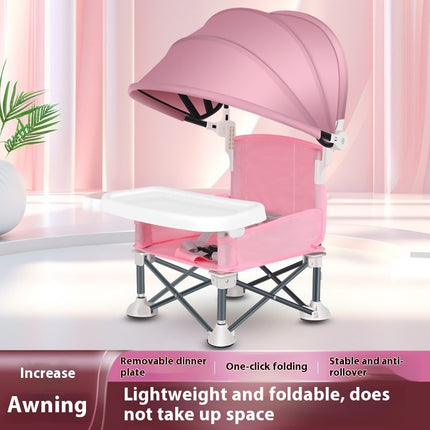 Silla de comedor para niños portátil y plegable