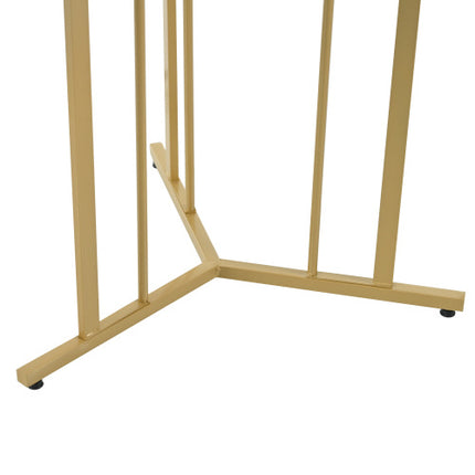 Metal Framed Rectangular Dining Table