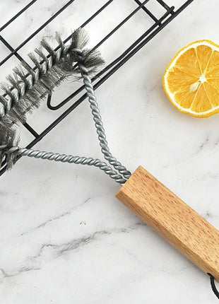Oak Handle BBQ Wire Cleaning Brush