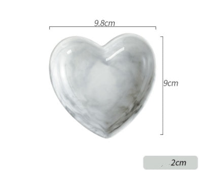 Vajilla nórdica de cerámica individual Vajilla en forma de corazón