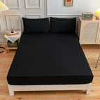 Black / Fitted sheet 120x200x27cm