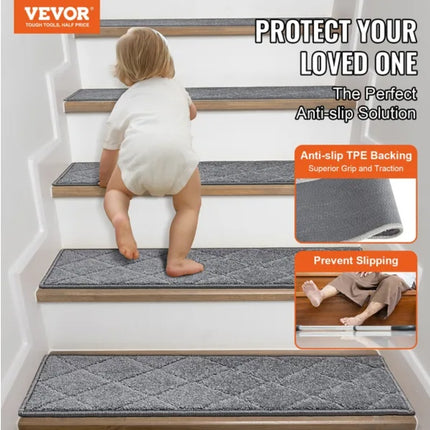 VEVOR Stair Treads, Stairs Carpet Non Slip 9 X 28