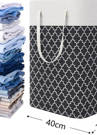 Large Striped Laundry Basket
