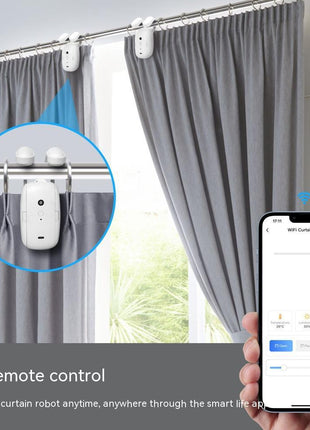 Cortina eléctrica robot con wifi para casa inteligente, varilla romana, compañero de cortina eléctrica