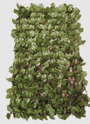 Valla de patio, decoración de balcón, plantas verdes, plantas artificiales