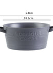 Grey doubleeared pot