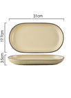 Beige / Plato de pescado de 12 pulgadas