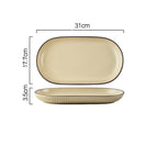 Beige / 12in fish plate