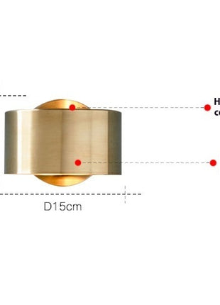Home Fashion Modern Simple Golden Wall Lamp