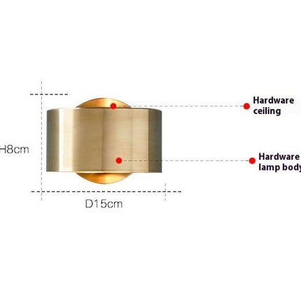 Home Fashion Modern Simple Golden Wall Lamp