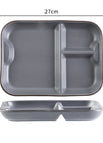 Grey compartment plate