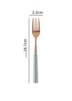 Dark green dinner fork