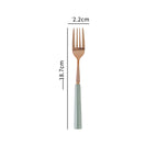 Tenedor de mesa verde oscuro