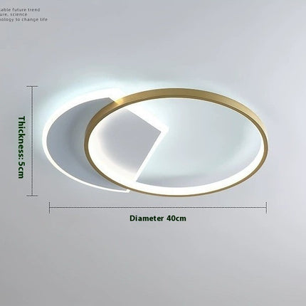 Lámpara de techo minimalista nórdica para dormitorio, moderna y hogareña.