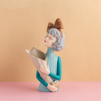 Abstract Girl Resin Sculpture