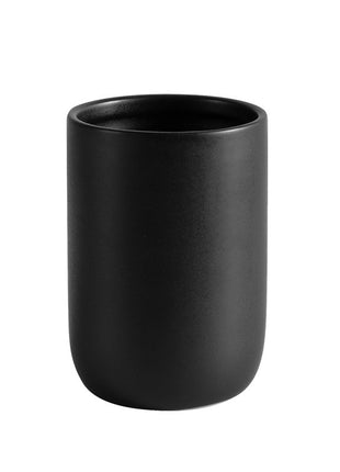 Juego de accesorios de baño negro mate con dispensador de jabón de plástico