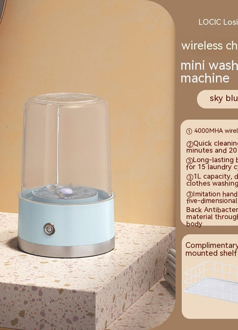 Mini taza de lavandería portátil con carga inalámbrica