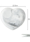 9inch grey heart plate