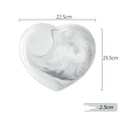 9inch grey heart plate