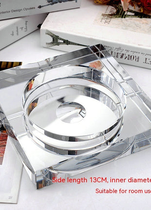 Office Home Fashion Crystal Glass Ashtray