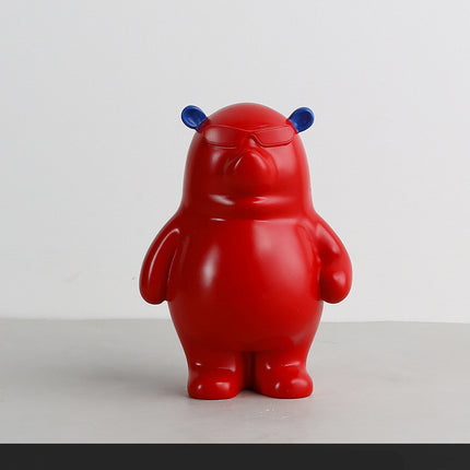 Oso de amor navideño, decoración para sala de estar infantil, manualidades de resina
